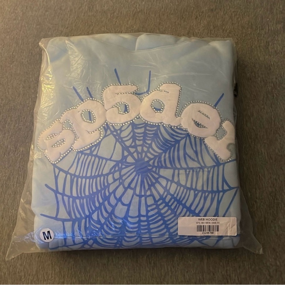 Sp5der Light Blue Men's Sweater